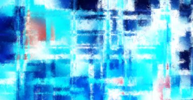 Modern sanat. Renkli çağdaş sanat eserleri. Renkli boya darbeleri. Soyut arkaplanda fırça darbeleri. Fırça boyası. Eşsiz duvar sanatı.