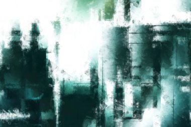 Modern sanat. Renkli çağdaş sanat eserleri. Renkli boya darbeleri. Soyut arkaplanda fırça darbeleri. Fırça boyası. Eşsiz duvar sanatı.