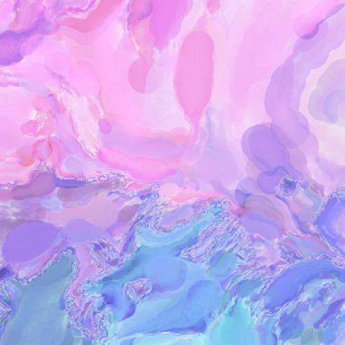 Çağdaş sanat. El işçiliğinin renkli dokusu. Modern resim. Yüzeyde suluboya vuruşlar. Sanatsal arkaplan resmi. Tablo üzerinde soyut resim. Fırça darbeleri. 