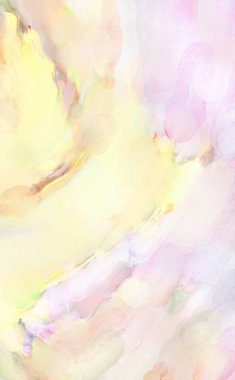 Çağdaş sanat. El yapımı resim. Modern sanat eserleri. Yüzeyde suluboya fırça darbeleriyle resim yapmak. 2D çizim. Sanatsal arkaplan resmi. Tablo üzerinde soyut resim. Renkli doku.