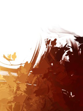 Taranmış Boyalı Soyut Arkaplan. Vahşi kaotik fırça darbeleri. Boya darbeleri. 2D İllüstrasyon. Fırça darbeli resim. 