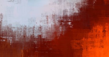 Çapraz vahşi fırça darbeleriyle arka plan. Renkli ve canlı bir tasvir. Boyalı sanat. Yaratıcı soyut resim.