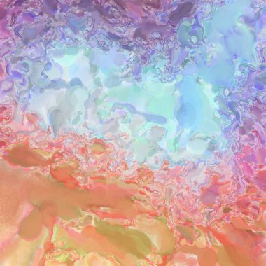 El yapımı sürreal soyut desenli suluboya. Modern sanatsal resim. 2D çizim. Arkaplan boyası karışımı. Yaratıcı duvar sanatı. Çağdaş sanat.