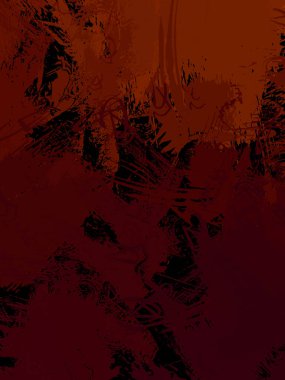 Vahşi fırça darbeleriyle yaratıcı soyut resim. Artistik fırça darbeleriyle donatılmış. Renkli ve canlı bir tasvir. Boyalı sanat.