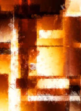 Modern sanat. Renkli çağdaş sanat eserleri. Renkli boya darbeleri. Soyut arkaplanda fırça darbeleri. Fırça boyası. Eşsiz duvar sanatı.