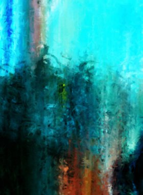 Modern sanat. Renkli çağdaş sanat eserleri. Renkli boya darbeleri. Soyut arkaplanda fırça darbeleri. Fırça boyası. Eşsiz duvar sanatı.