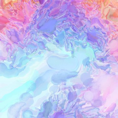 Çağdaş sanat. El işçiliğinin renkli dokusu. Modern resim. Yüzeyde suluboya vuruşlar. Sanatsal arkaplan resmi. Tablo üzerinde soyut resim. Fırça darbeleri. 