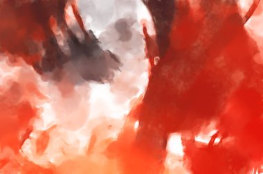 El yapımı sürreal soyut desenli suluboya. Modern sanatsal resim. 2D çizim. Arkaplan boyası karışımı. Yaratıcı duvar sanatı. Çağdaş sanat