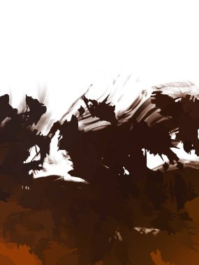 Taranmış Boyalı Soyut Arkaplan. Vahşi kaotik fırça darbeleri. Boya darbeleri. 2D İllüstrasyon. Fırça darbeli resim. 