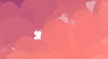 Renkli fırça darbelerinin 2B çizimi. Dekoratif doku resmi. Canlı boya desenli arka plan. Kaotik fırça darbeleri resim.