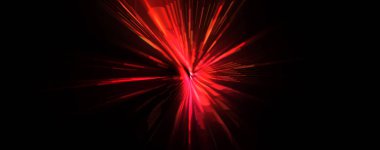 Fütürist mercek patlaması. Parlayan parçacıkları ve çizgileri olan ışık patlaması yıldızı. Güzel soyut ışın arkaplanı.