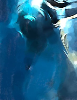 Soyut arkaplanda pürüzlü fırça darbeleri. Fırça boyası. Renkli boya darbeleri. Eşsiz duvar sanatı. Tuvaldeki modern sanat. Renkli çağdaş sanat eserleri. 