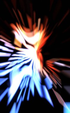 Işık parçacık izleri. Parlayan parçacıkları ve çizgileri olan ışık patlaması yıldızı. Güzel hareketli soyut ışın arkaplanı.