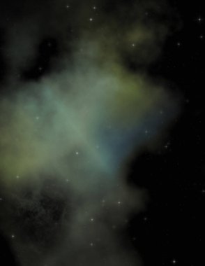 Galaksi uzayındaki yıldız alanı renkli nebula ile. Uzayın derinliklerinin bilim kurgu geçmişi. Ruhsal duvar kağıdı.