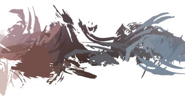 resmedilmiş sanat eseri. fırçalanmış canlı duvar kağıdı. Eşsiz ve yaratıcı illüstrasyon. Renkli fırça darbelerinin soyut arkaplanı. 