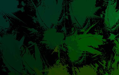 Vahşi fırça darbeleriyle yaratıcı soyut resim. Artistik fırça darbeleriyle donatılmış. Renkli ve canlı bir tasvir. Boyalı sanat.