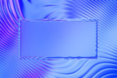 Soyut çerçeveli arkaplan. Renkli, canlı, dalgalı bir duvar kağıdı. Merkezi çerçeveli yaratıcı grafik 2d çizim. Dinamik şekilli modaya uygun sıvı örtüsü.