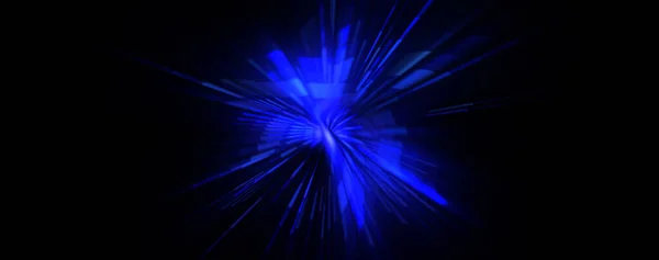 Une Fusée Éclairante Futuriste Étoile Explosion Lumineuse Avec Des Particules — Photo