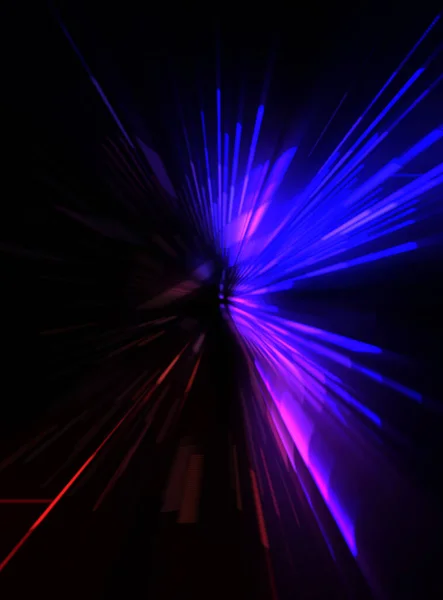 Futuristic Lens Flare Light Explosion Star Glowing Particles Lines Beautiful — Stock Photo, Image