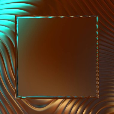 Soyut çerçeveli arkaplan. Renkli, canlı, dalgalı bir duvar kağıdı. Merkezi çerçeveli yaratıcı grafik 2d çizim. Dinamik şekilli modaya uygun sıvı örtüsü.