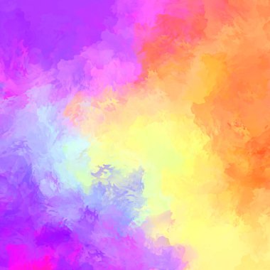 Canlı fırça darbeleriyle boyanmış. Renkli desenli resim. Fırçalanmış duvar kağıdını boya.