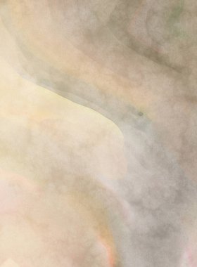 Alkol mürekkebini andıran rahatlatıcı fırça darbelerinin modern resmi. Poster, duvar sanatı, afiş, kart, kitap kapağı veya ambalaj için pastel renkli suluboya resim.