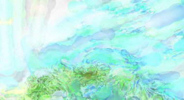 Pastel renklerde suluboya resim. Poster, duvar sanatı, afiş, kart, kitap kapağı ya da ambalaj için rahatlatıcı kompozisyonun yumuşak renkli çizimi. Modern fırça darbeleri resim.