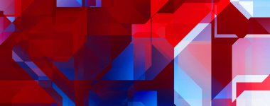 Soyut geometrik duvar kağıdı. Geometrik renkli şekiller. Çokgen arka plan. Bir teknolojinin dijital illüstrasyonuName.