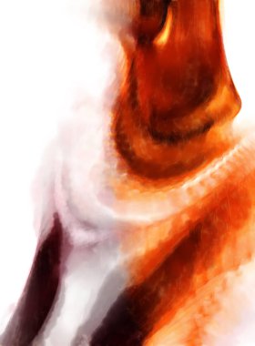 Modern sanat. Renkli çağdaş sanat eserleri. Renkli boya darbeleri. Soyut arkaplanda fırça darbeleri. fırça boyası.