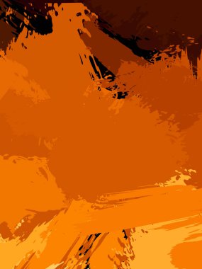 Vahşi fırça darbeleriyle yaratıcı soyut resim. Artistik fırça darbeleriyle donatılmış. Renkli ve canlı bir tasvir. Boyalı sanat.