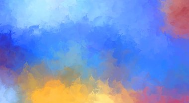 Yaratıcı soyut resim. Artistik fırça darbeleriyle donatılmış. Renkli ve canlı bir illüstrasyon. boyalı sanat.