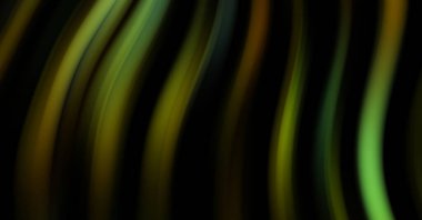 Siyah arka planda renkli düz çizgiler. Sıvı ve sıvı renkli dalgalar karanlıkta akıyor. Duvar kağıdı, afiş, arkaplan, kart, kitap, kapak, poster, afiş, broşür