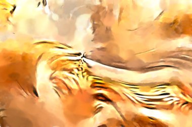 Soyut arkaplanda pürüzlü fırça darbeleri. Fırça boyası. Renkli boya darbeleri. Eşsiz duvar sanatı. Tuvaldeki modern sanat. Renkli çağdaş sanat eserleri. 