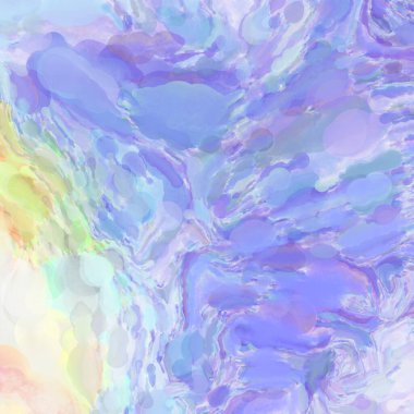 El yapımı sürreal soyut desenli suluboya. Modern sanatsal resim. 2D çizim. Arkaplan boyası karışımı. Yaratıcı duvar sanatı. Çağdaş sanat.