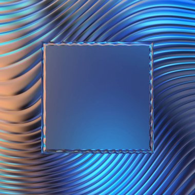 Soyut çerçeveli arkaplan. Renkli, canlı, dalgalı bir duvar kağıdı. Merkezi çerçeveli yaratıcı grafik 2d çizim. Dinamik şekilli modaya uygun sıvı örtüsü.