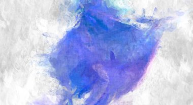 Soyut arkaplanda pürüzlü fırça darbeleri. Fırça boyası. Renkli boya darbeleri. Eşsiz duvar sanatı. Tuvaldeki modern sanat. Renkli çağdaş sanat eserleri. 