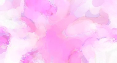 Pastel renklerde suluboya resim. Poster, duvar sanatı, afiş, kart, kitap kapağı ya da ambalaj için rahatlatıcı kompozisyonun yumuşak renkli çizimi. Modern fırça darbeleri resim.