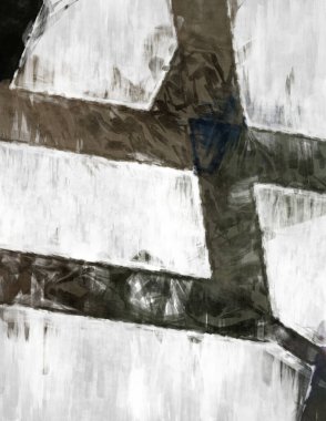 Soyut arkaplanda pürüzlü fırça darbeleri. Fırça boyası. Renkli boya darbeleri. Eşsiz duvar sanatı. Tuvaldeki modern sanat. Renkli çağdaş sanat eserleri. 