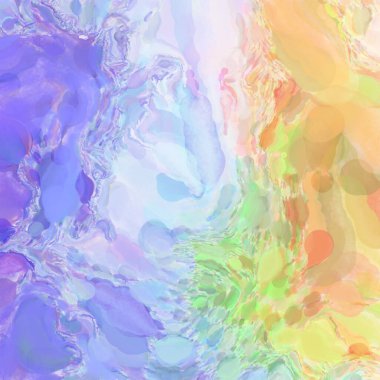 El yapımı sürreal soyut desenli suluboya. Modern sanatsal resim. 2D çizim. Arkaplan boyası karışımı. Yaratıcı duvar sanatı. Çağdaş sanat.