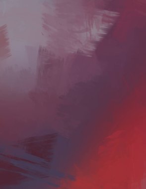 Renkli fırça darbelerinin 2D çizimi. Dekoratif desenli resim. canlı boya desenli arkaplan.