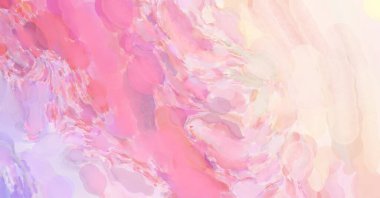 Yumuşak suluboya duvar kağıdı. Hafifçe fırçalanmış renkleri olan sanatsal bir resim. Pastel renkler arkaplana dokunmuş. Soyut duvar sanatı..