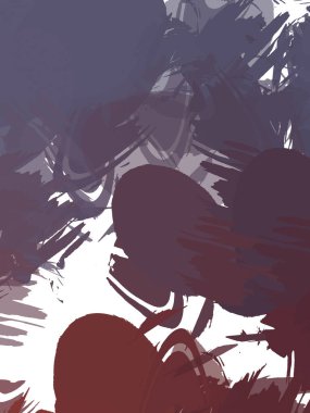 Renkli fırça darbelerinin 2B çizimi. Dekoratif doku resmi. Canlı boya desenli arka plan. Kaotik fırça darbeleri resim.