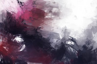 Canlı fırça darbeleriyle boyanmış. Renkli desenli resim. Fırçalanmış duvar kağıdını boya.