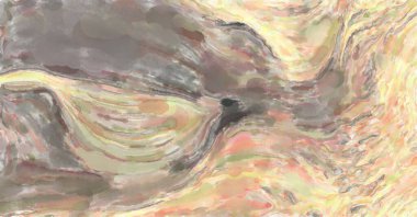 Modern fırça darbeleri. Pastel renklerde suluboya resim. Poster, duvar sanatı, afiş, kart, kitap kapağı veya ambalaj için sakinleştirici kompozisyonun yumuşak renkli çizimi. 