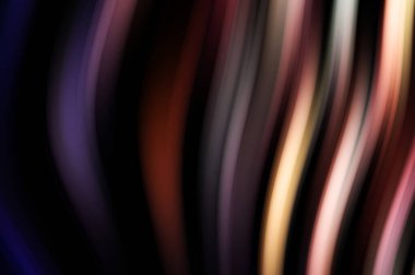 Siyah arka planda renkli düz çizgiler. Sıvı ve sıvı renkli dalgalar karanlıkta akıyor. Duvar kağıdı, afiş, arkaplan, kart, kitap, kapak, poster, afiş, broşür