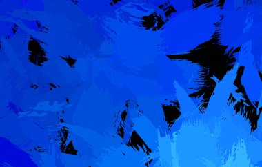 Vahşi fırça darbeleriyle yaratıcı soyut resim. Artistik fırça darbeleriyle donatılmış. Renkli ve canlı bir tasvir. Boyalı sanat.