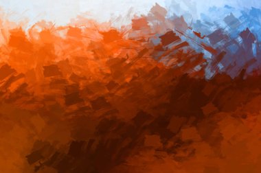 Modern sanat. Taranmış Boyalı Soyut Arkaplan. Fırça darbesi ile boyanmış. Boya darbeleri. 2B Görüntü.