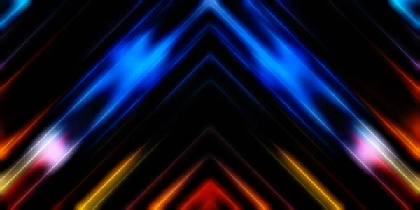 Abstrait Brillant Fond Lumières Géométriques Illustration Graphique Symétrique Fractale Barres — Photo