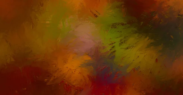 Geschilderde Compositie Met Levendige Penseelstreken Getextureerd Kleurrijk Schilderij Verf Geborsteld — Stockfoto