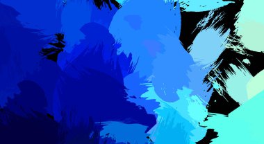 Canlı fırça darbeleriyle boyanmış. Renkli desenli resim. Fırçalanmış duvar kağıdını boya.